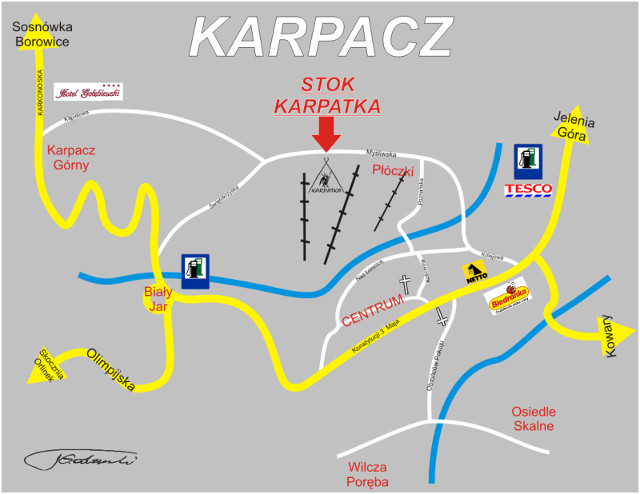 Mapa stoku Karpatka